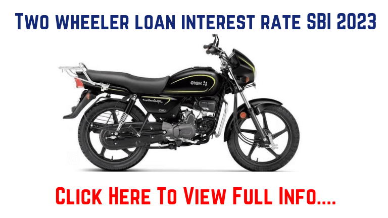 Two wheeler loan interest rate SBI