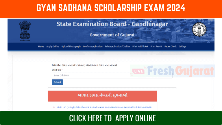 Gyan Sadhana Scholarship Exam 2024